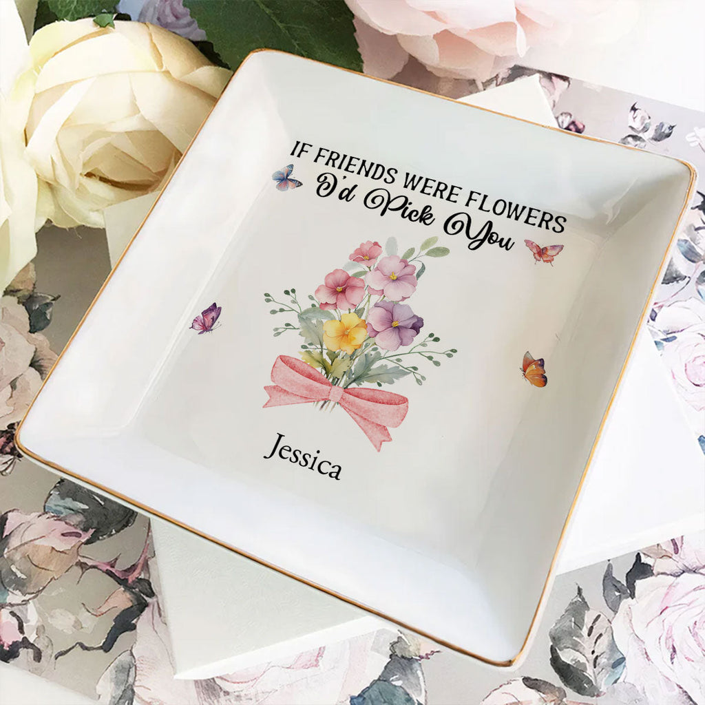 Custom Bestie Trinket Dish, Birthday Christmas Gift For Best Friend • My Best Friend Forever - Personalized Jewelry Dish