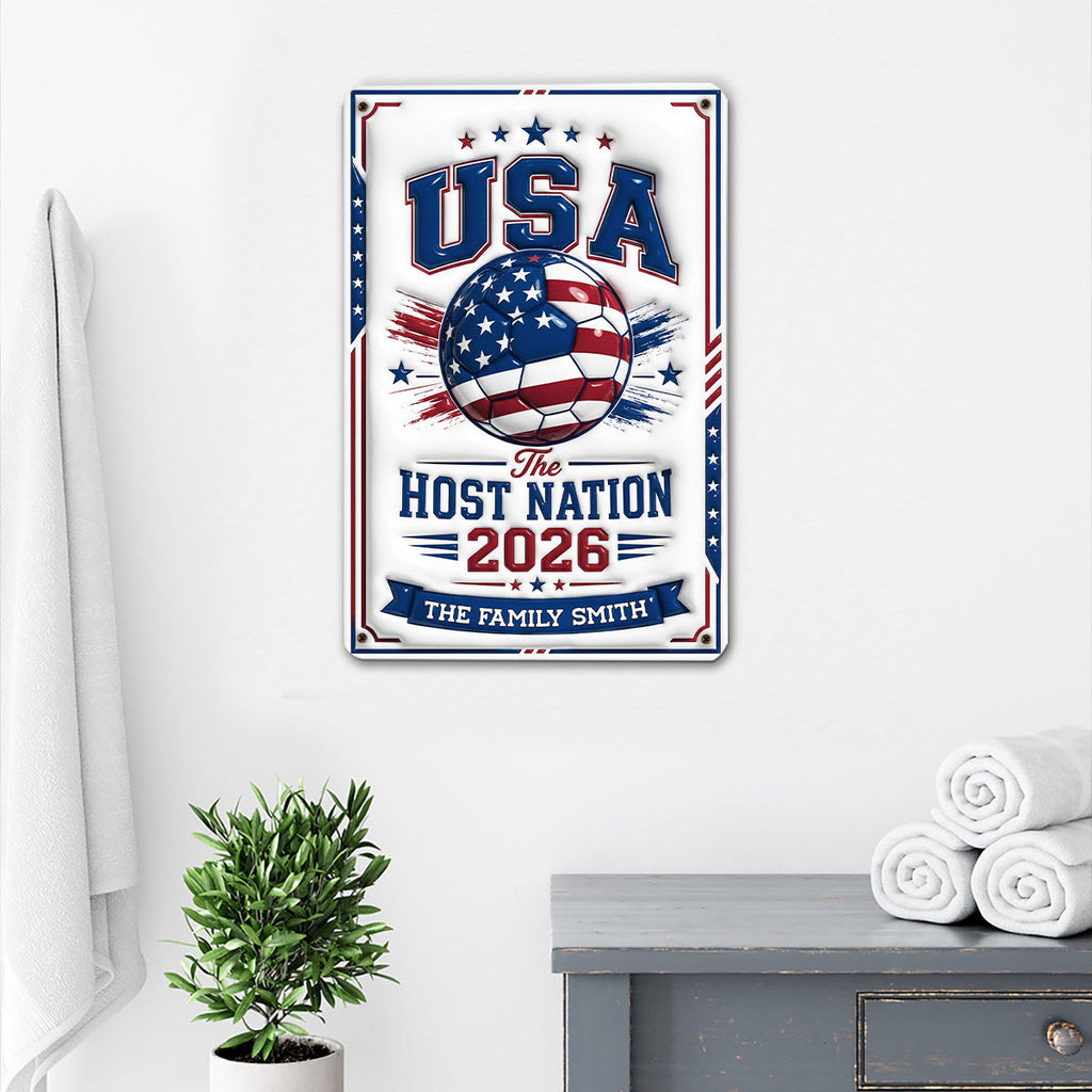 Custom 3D Home & Wall Decor, Birthday & Christmas Gift • For The World - Personalized 3D Inflated Effect Metal Sign