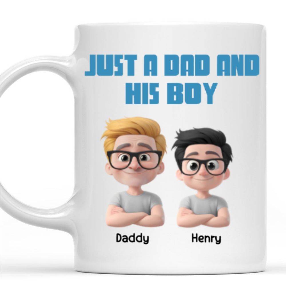 Custom Father's Day, Special Gift for Dad & Grandpa • Daddy And His Children - Personalized Coffee Mug