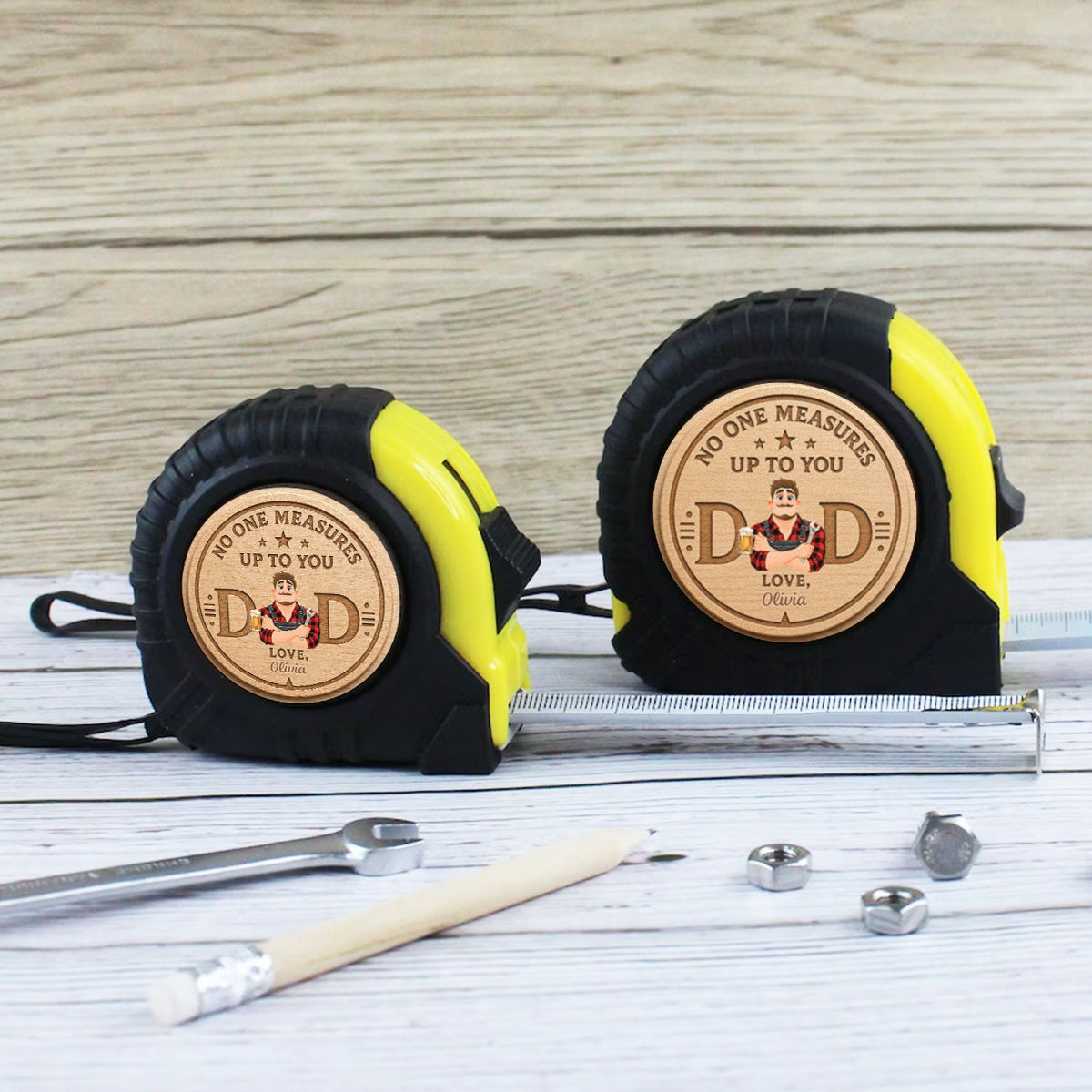 Built With Love Dad - Personalized Tape Measure