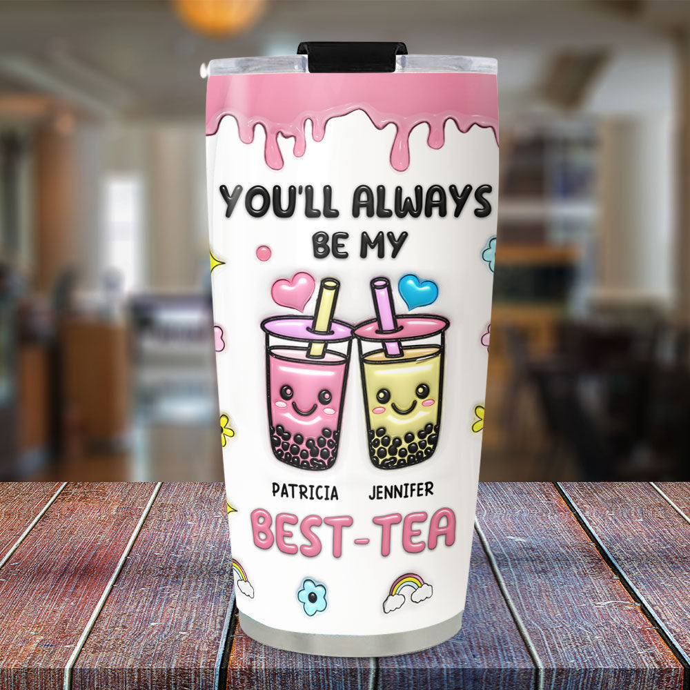 Best Friend Forever - Personalized 3D Inflated Effect Tumbler