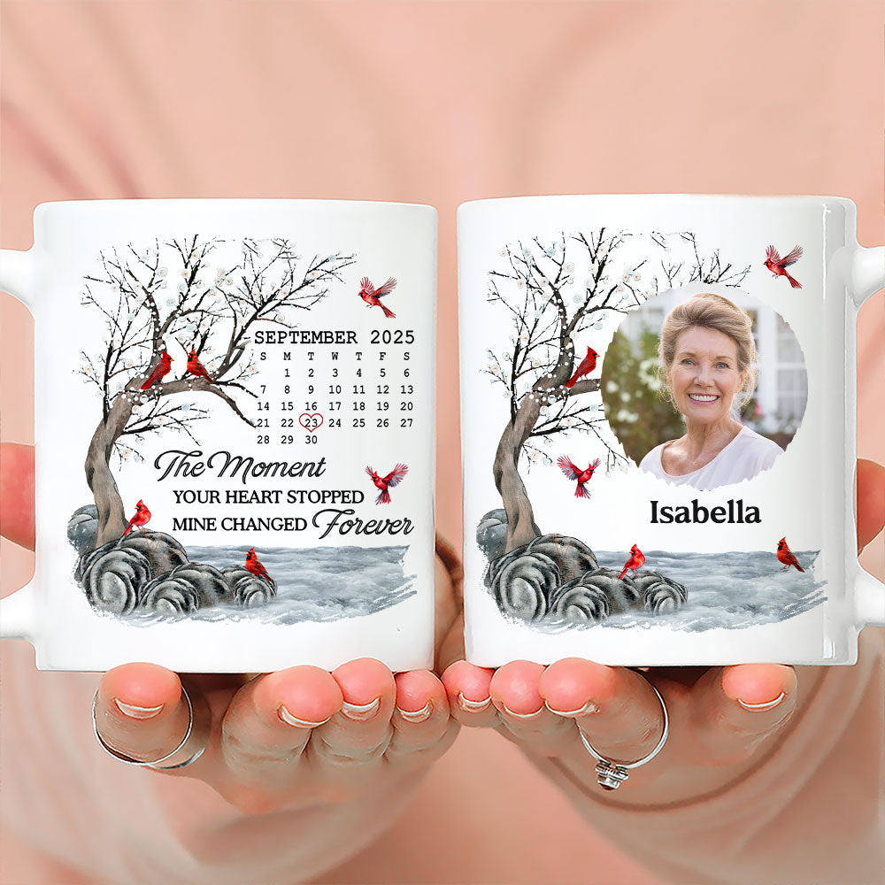 Custom Photo Christmas & Birthday Keepsake Gift • The Moment Your Heart Stopped - Personalized Coffee Mug