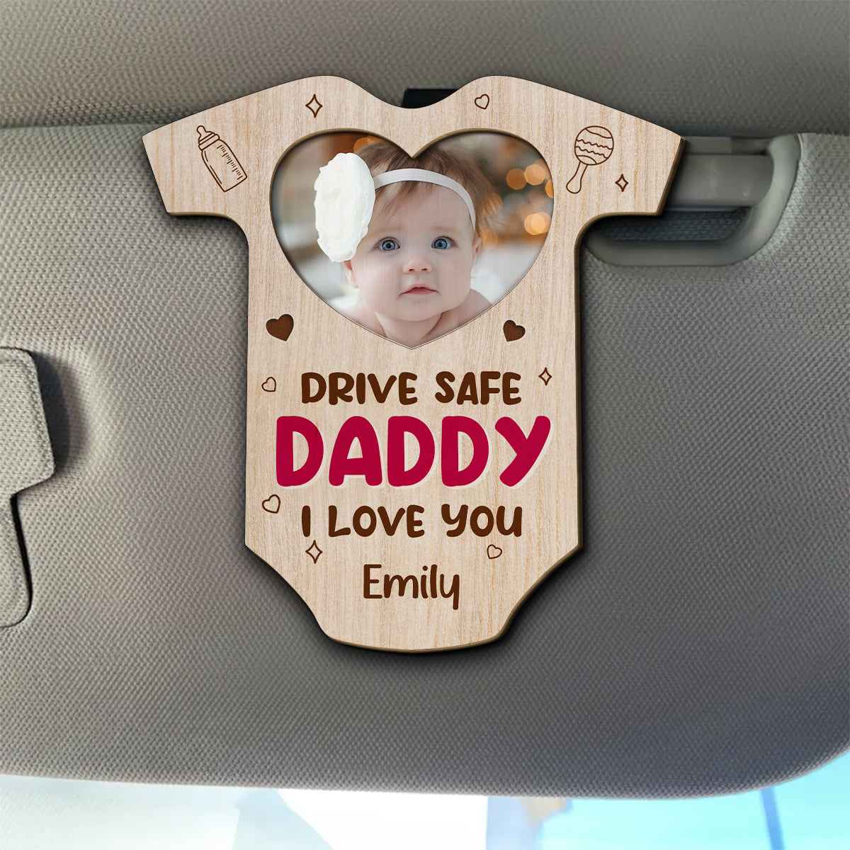 Drive Safe Love You - Personalized Car Visor Clip