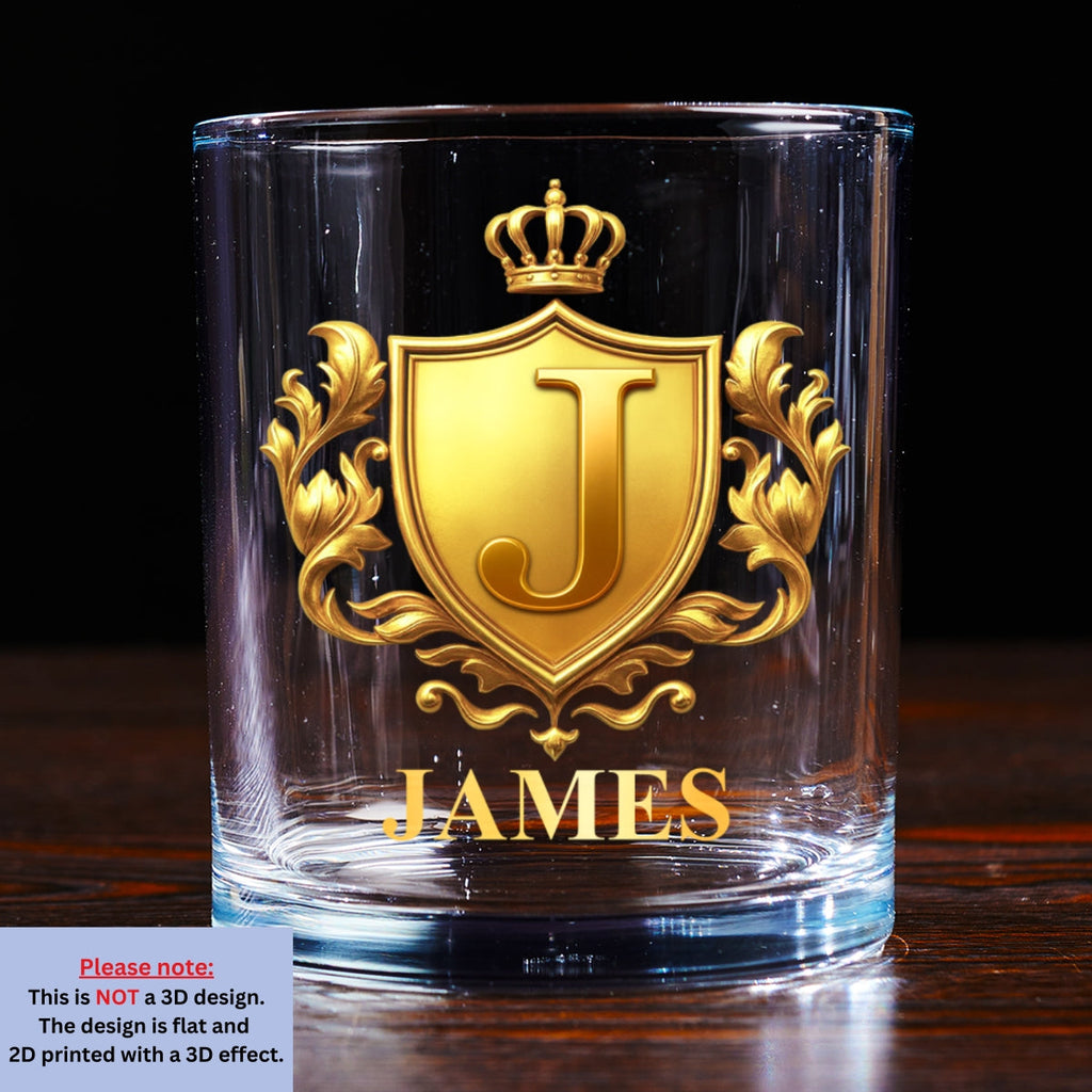 Custom Christmas Anniversary Birthday Drinkware Gifts for Husband • I Take It Neat - Personalized 3D Effect Whiskey Glass