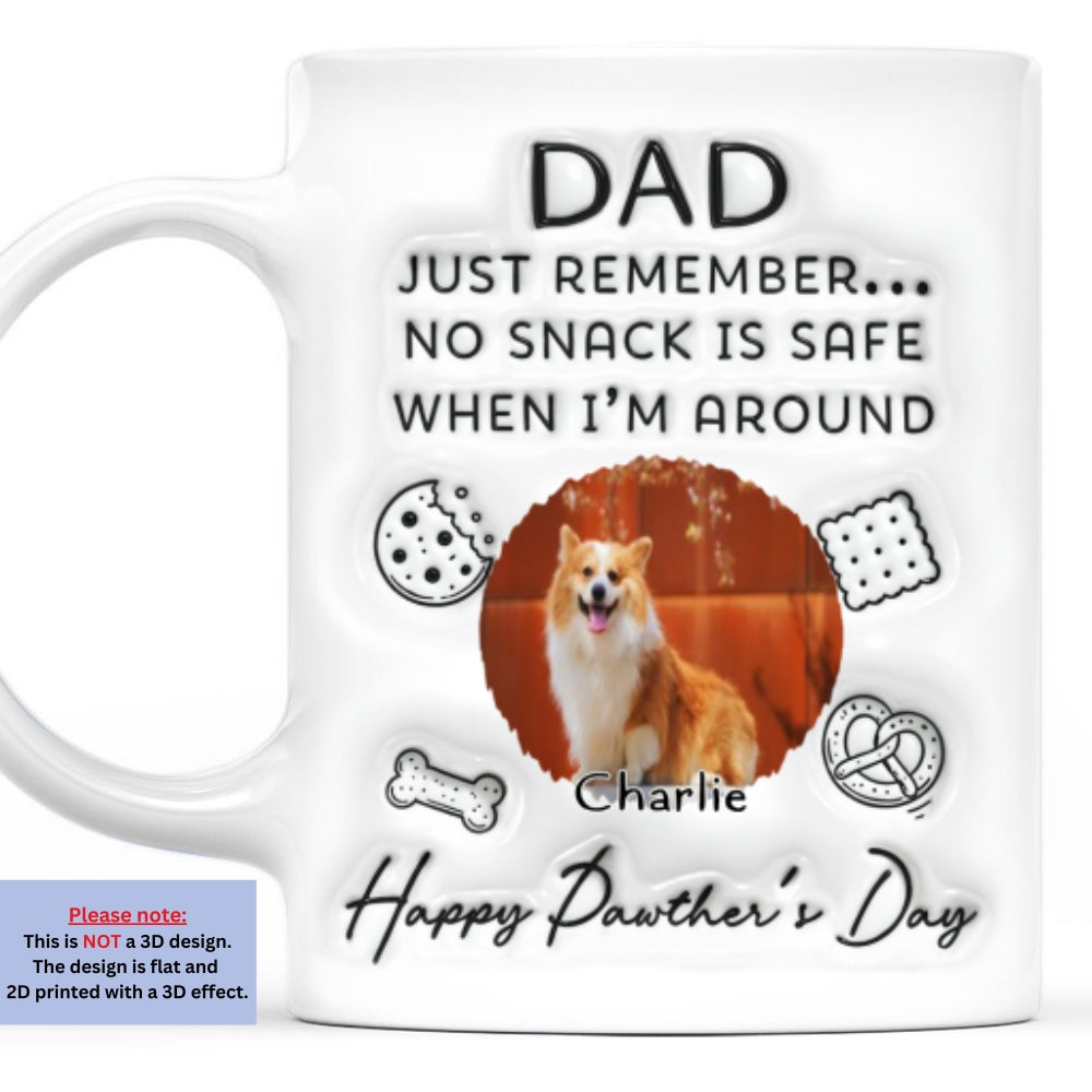 Custom Photo Christmas & Birthday Keepsake Gift • The Snack Is Not Safe Photo - Personalized 3D Inflated Effect Mug