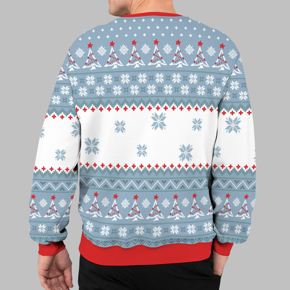 Custom Family Christmas Sweatshirt, Gift for Family Members • Family Squad - Personalized All-Over-Print Sweatshirt
