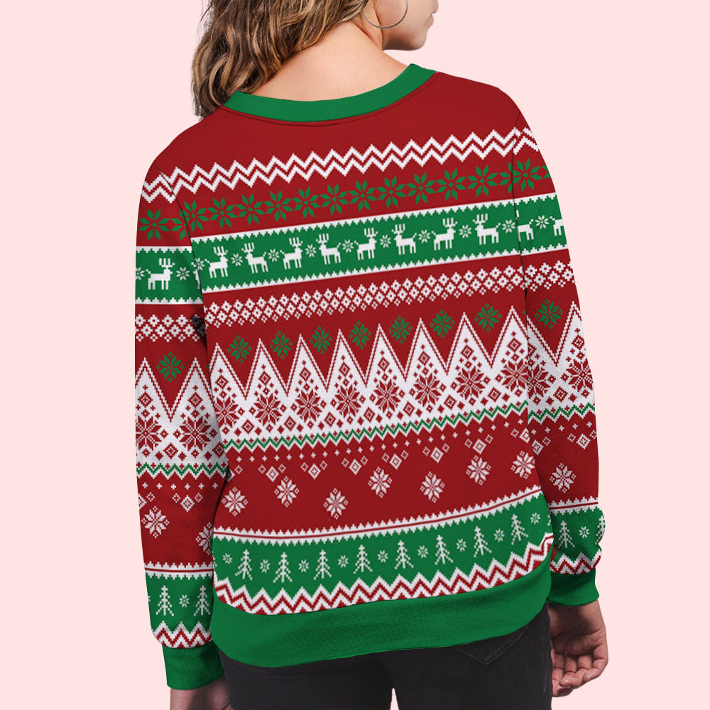 Custom Couple Christmas Sweatshirt, Anniversary Gift • Together - Personalized Couple All-Over-Print Sweatshirt