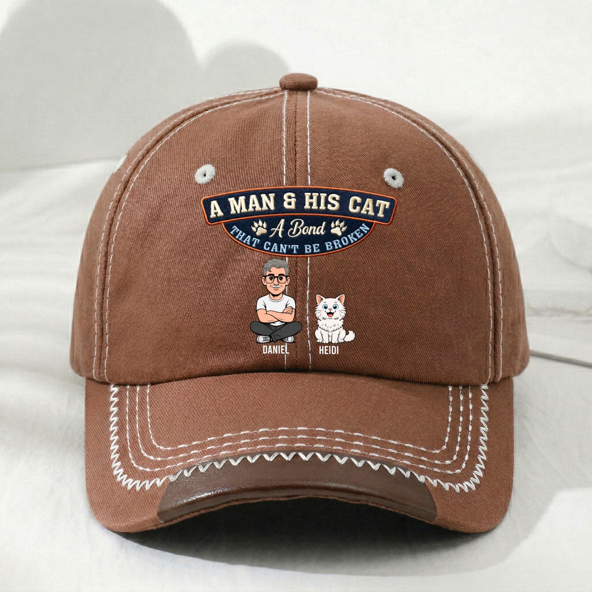 Forever My Cat - Personalized Vintage Soft Baseball Cap