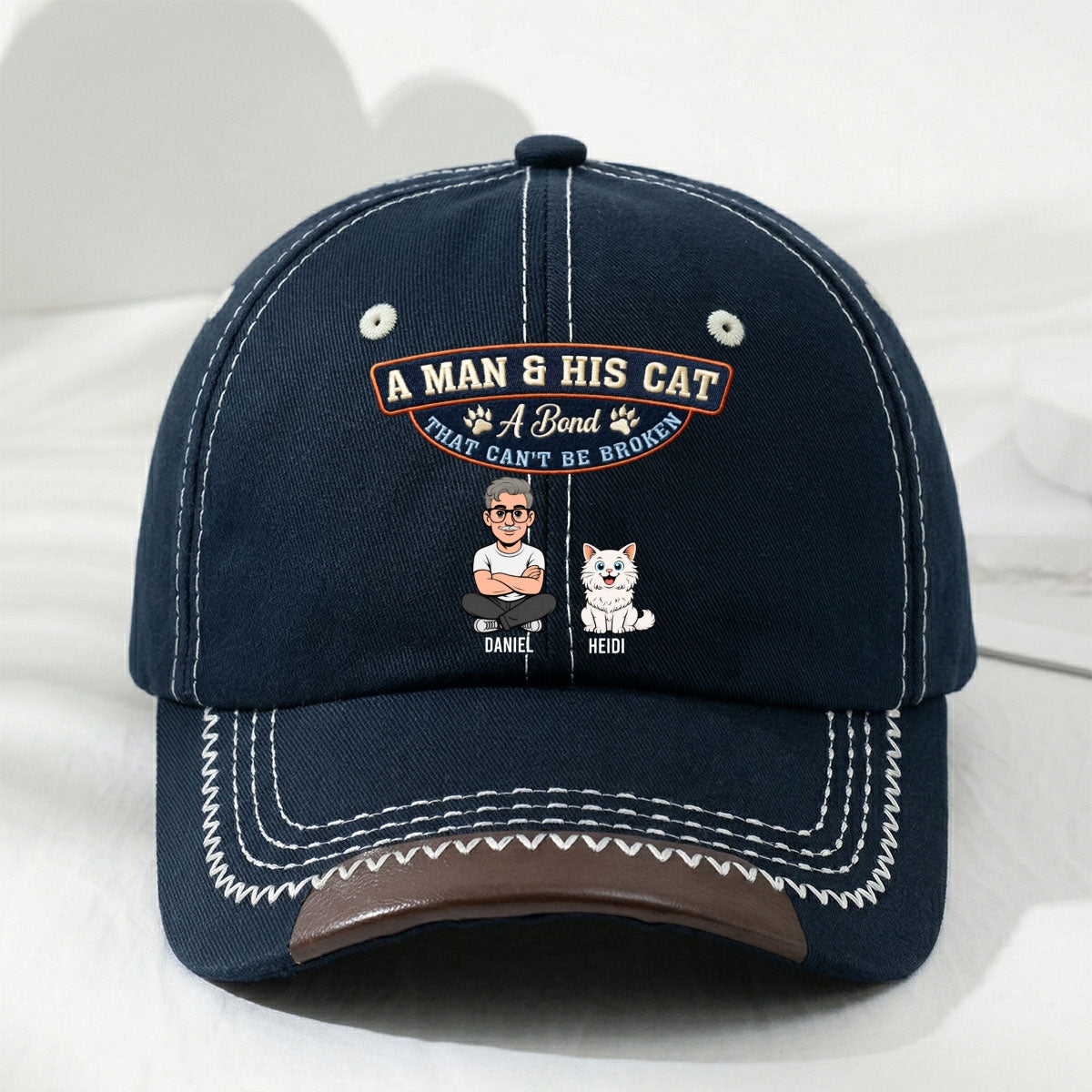 Forever My Cat - Personalized Vintage Soft Baseball Cap