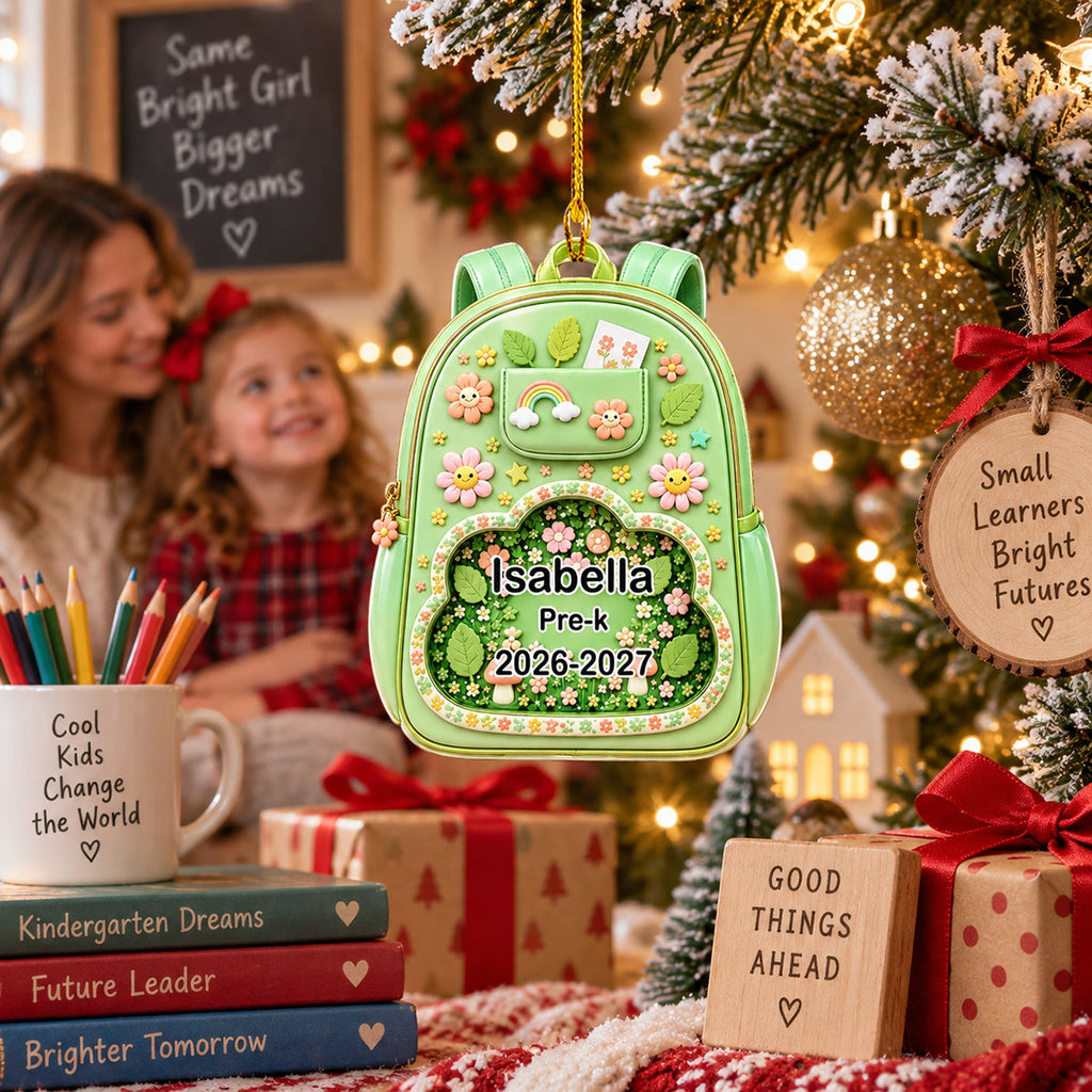 Custom Family Ornament, Christmas Gift for Family Members •  Christmas Cheer For Little Learners - Personalized Acrylic Ornament