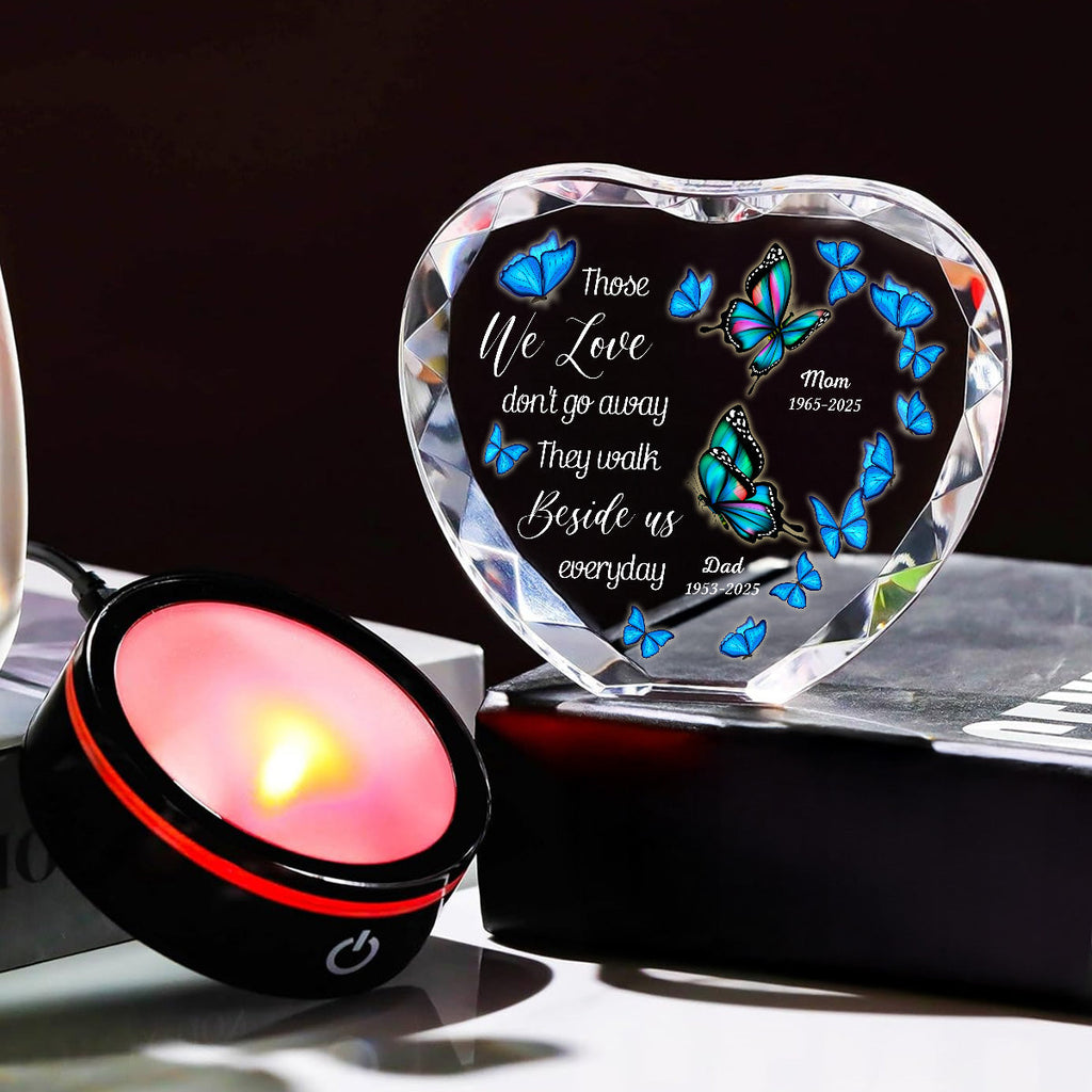 Beside Us Everyday - Personalized Crystal Led Light