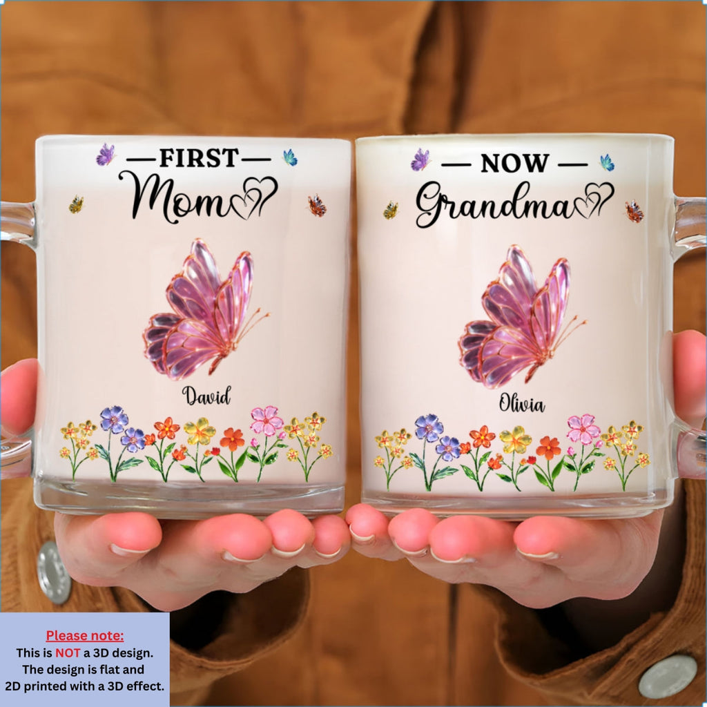 Custom Mother's Day Gift for Mom & Grandma • The Beautiful Journey - Personalized Glass Mug