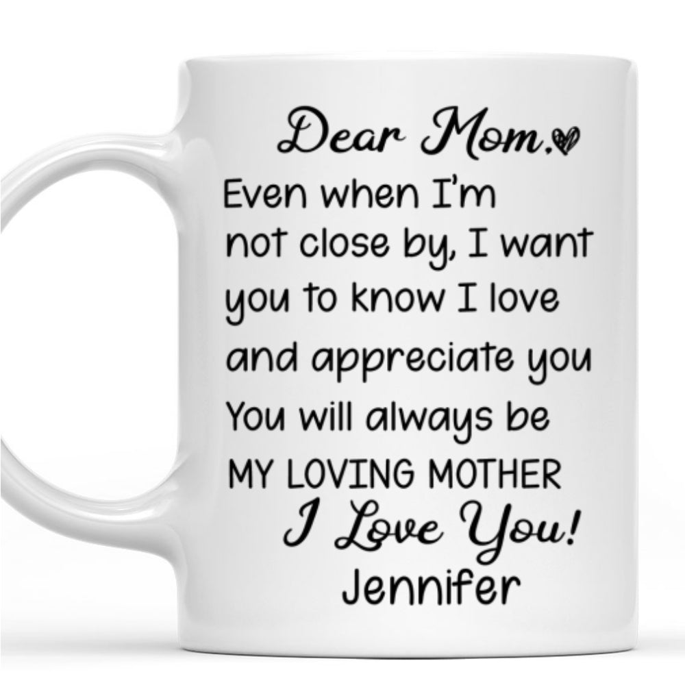 Custom Christmas & Birthday Keepsake Gift • My Loving Mom - Personalized Coffee Mug