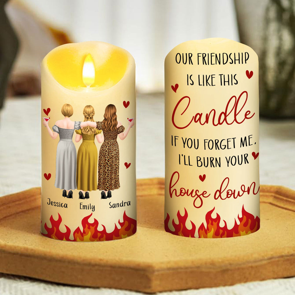 Bestie Fire Warning - Personalized LED Candle