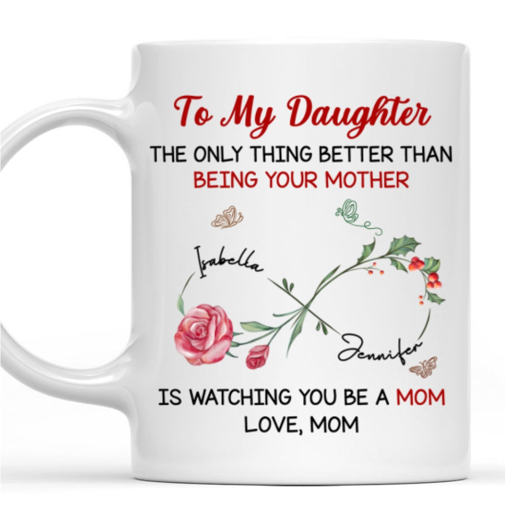Custom Mother's Day Gift for Daughter • Watching You Be A Mom My Daughter - Personalized Coffee Mug