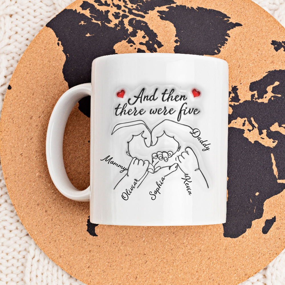 Custom Anniversary Keepsake Gifts For Couple • And Then There Were Three - Personalized 3D Inflated Effect Mug