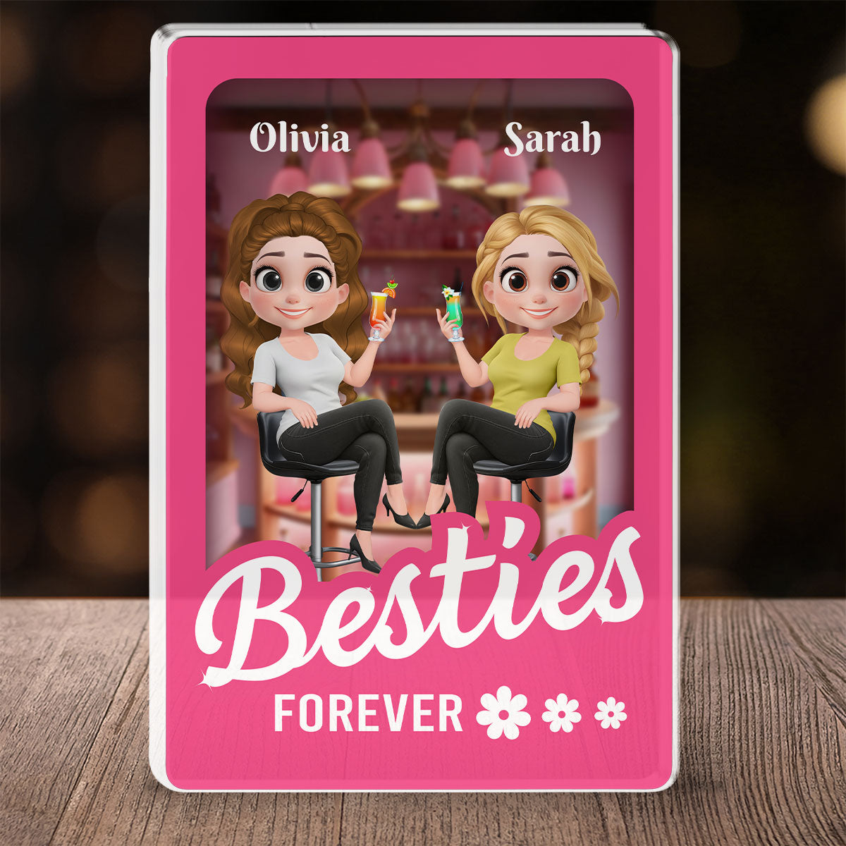 Custom Friendship Decor, Christmas Birthday Gifts For Best Friend • In My World - Personalized Acrylic Plaque