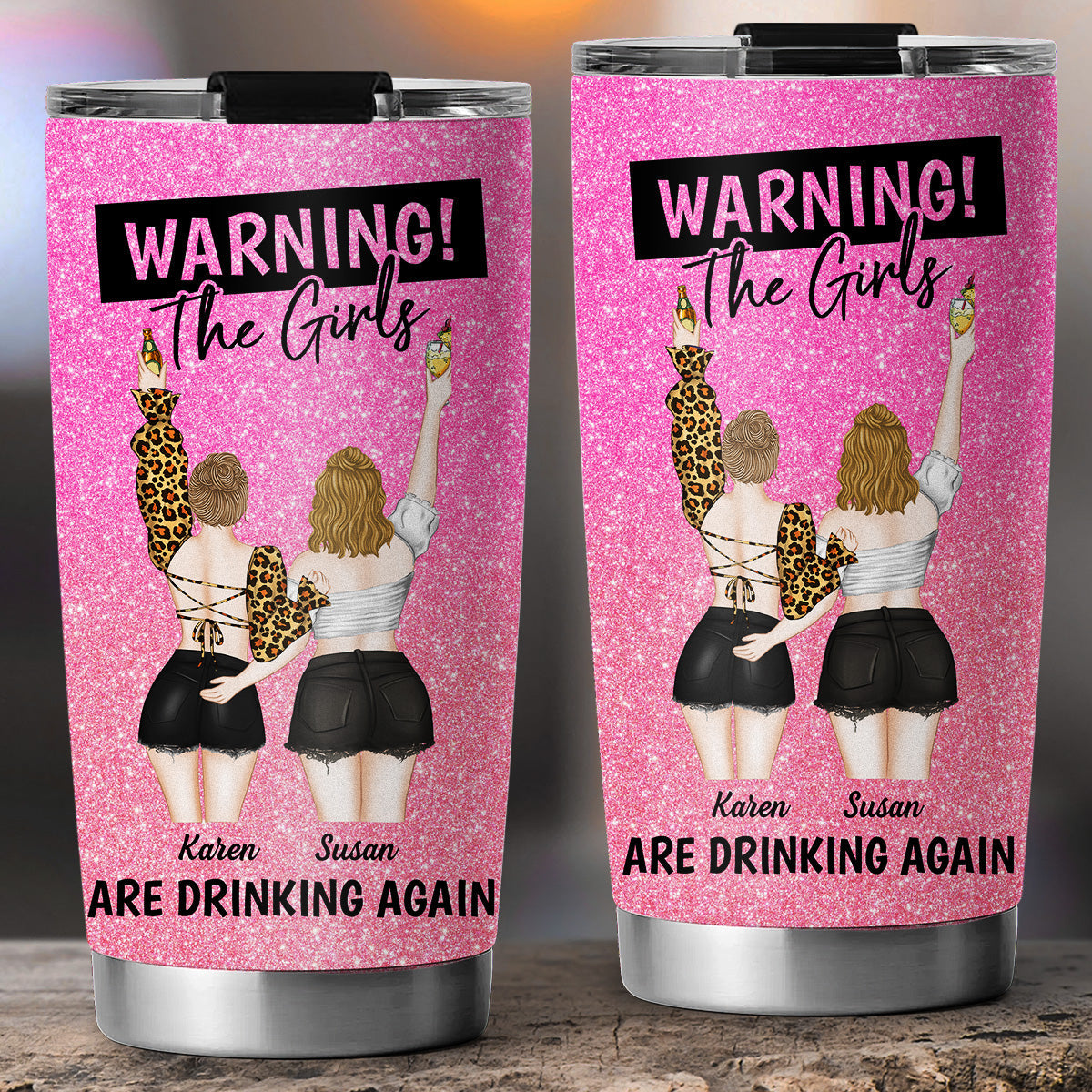Custom Christmas Birthday Gifts For Best Friend • The Girls - Personalized Tumbler
