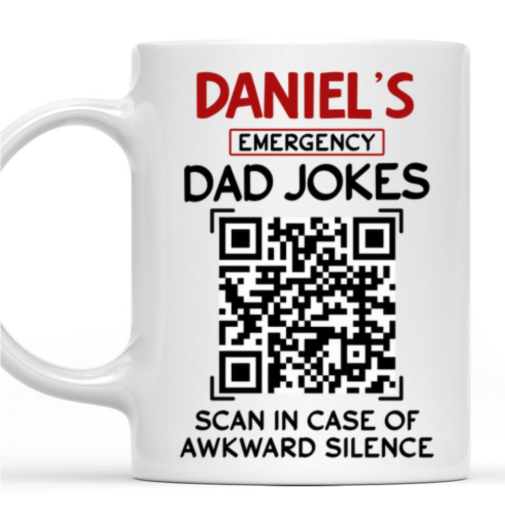 Custom Best Friend, Christmas & Birthday Friendship Keepsake Gift • Emergency Dad Joke - Personalized Coffee Mug