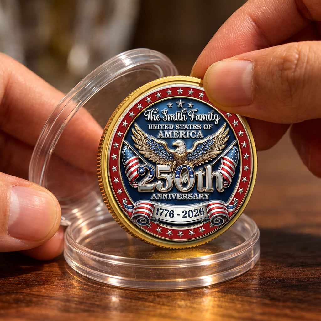 America 250 Freedom Legacy - Personalized Commemorative Keepsake Coin