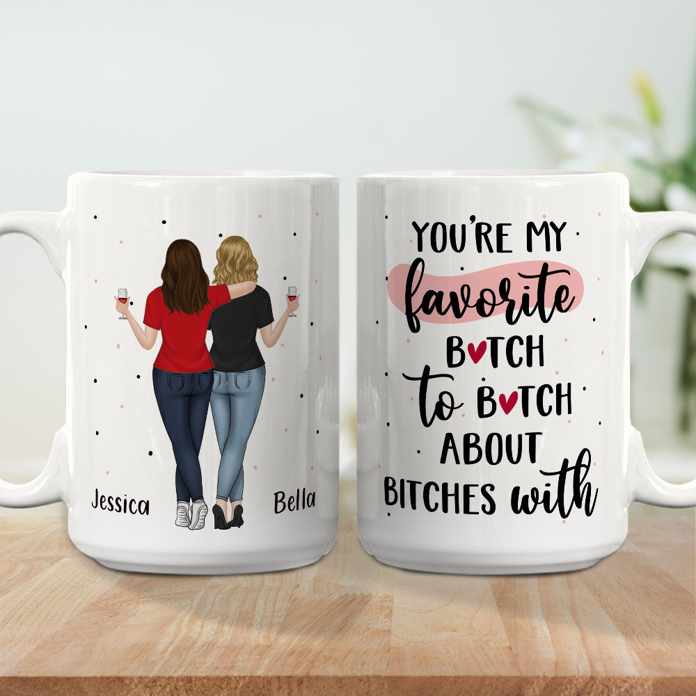 Custom Best Friend, Christmas & Birthday Friendship Keepsake Gift • Best Besties - Personalized Coffee Mug