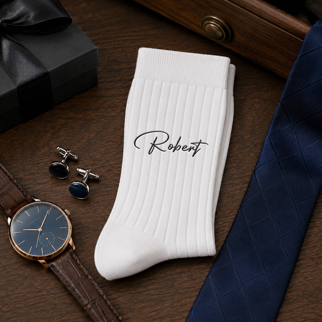 The Man - Personalized Men Socks - Gifts For Groomsmen, Wedding Gifts