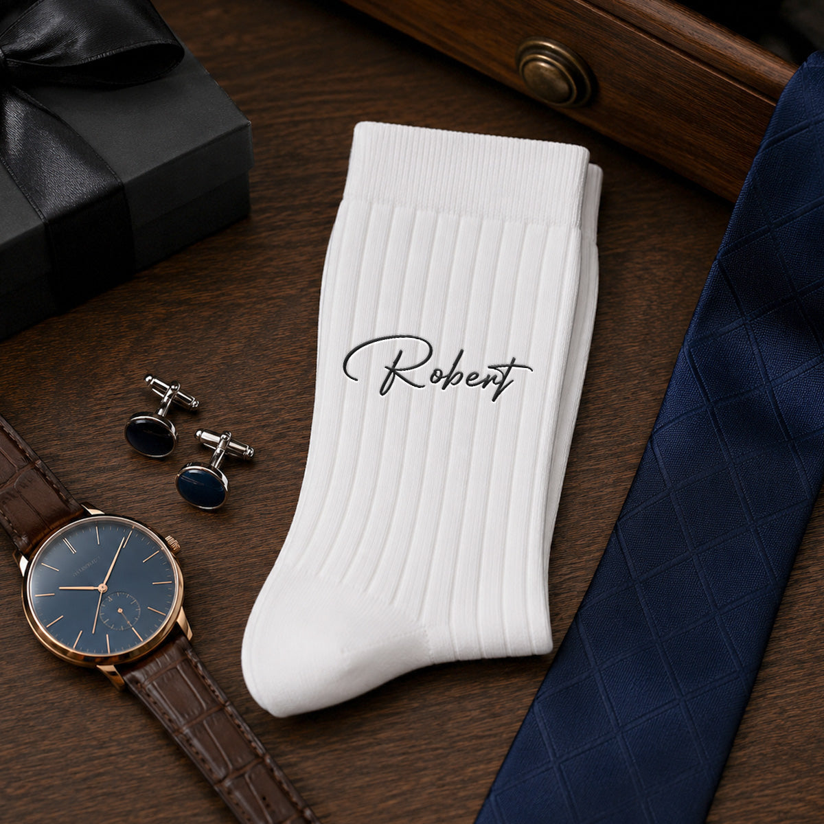 The Man - Personalized Men Socks - Gifts For Groomsmen, Wedding Gifts