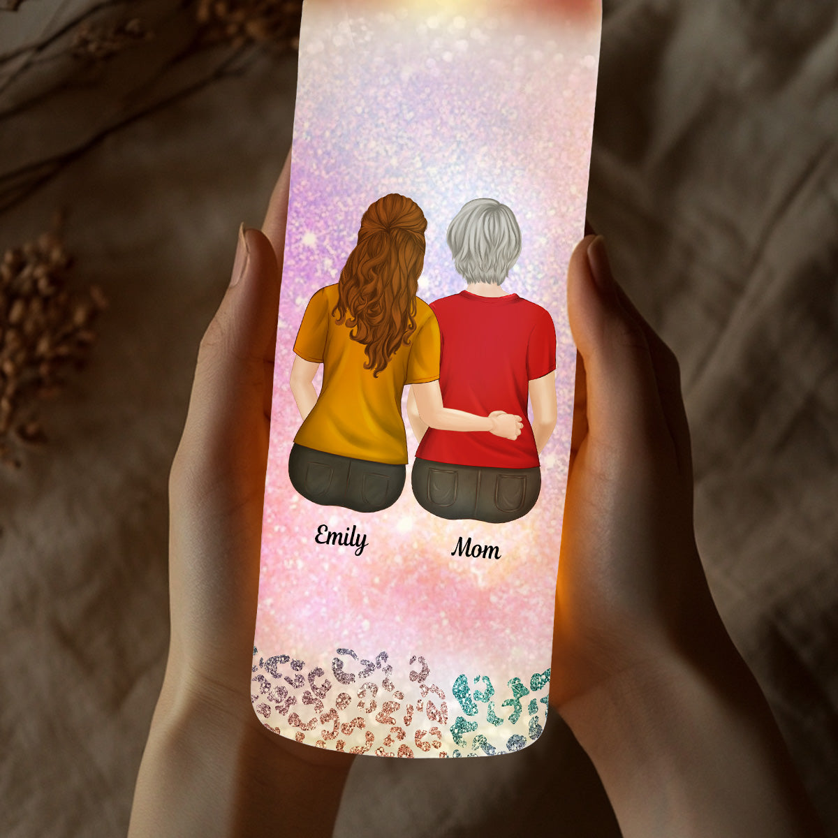 From Mom To Badass Daughter - Personalized Bottle Lamp