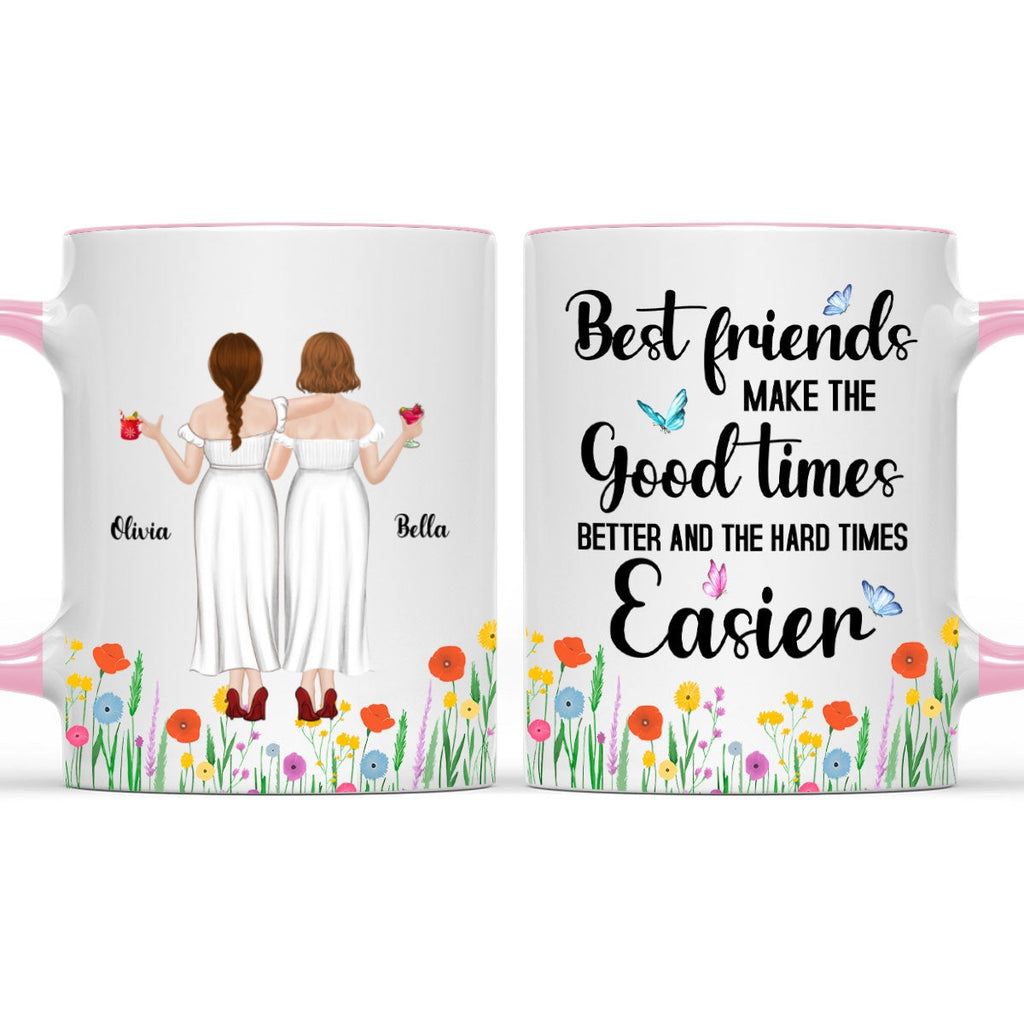 Custom Best Friend, Christmas & Birthday Friendship Keepsake Gift • Good Times Better With Friends - Personalized Accent Mug
