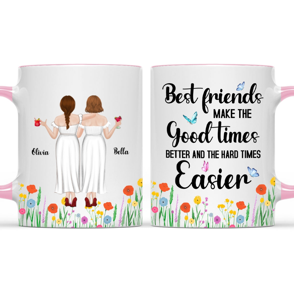 Custom Best Friend, Christmas & Birthday Friendship Keepsake Gift • Good Times Better With Friends - Personalized Accent Mug