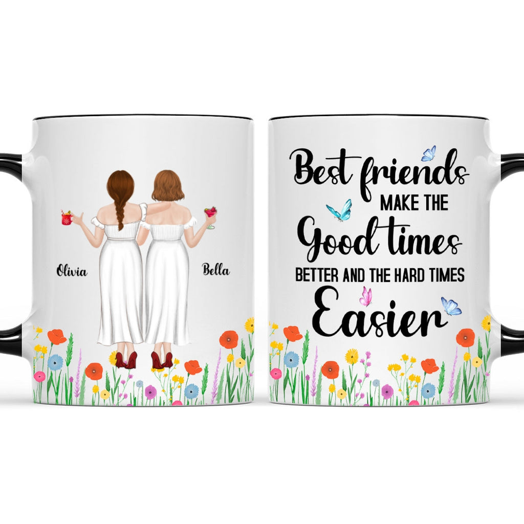 Custom Best Friend, Christmas & Birthday Friendship Keepsake Gift • Good Times Better With Friends - Personalized Accent Mug