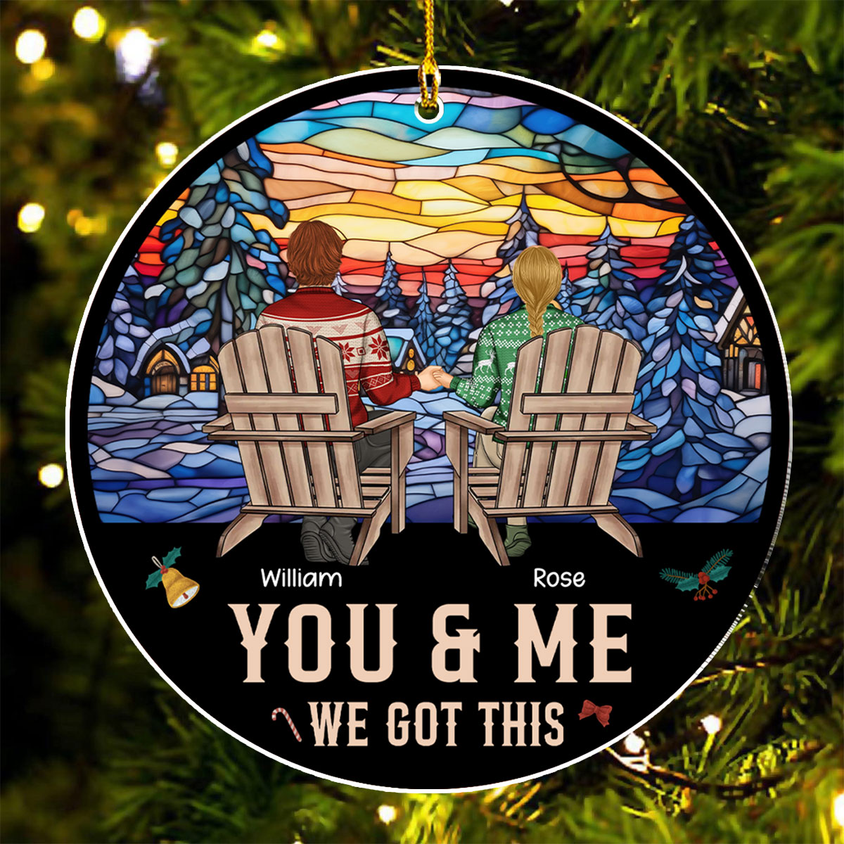 Custom Couple Christmas Ornament, Anniversary Gift •  We Got This Christmas - Personalized Acrylic Ornament