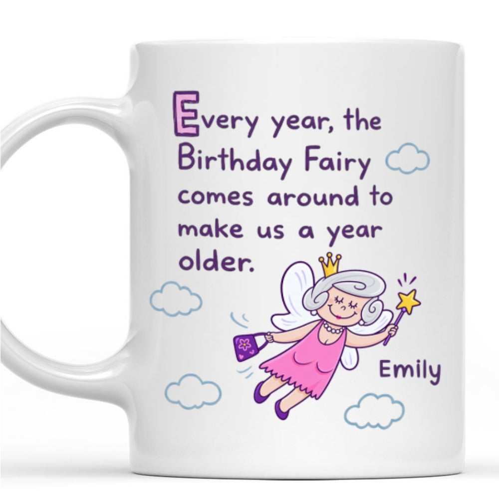 Custom Best Friend, Christmas & Birthday Friendship Keepsake Gift • Birthday Fairy - Personalized Coffee Mug