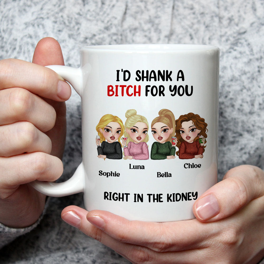 Custom Best Friend, Christmas & Birthday Friendship Keepsake Gift • Shank For You - Personalized Coffee Mug