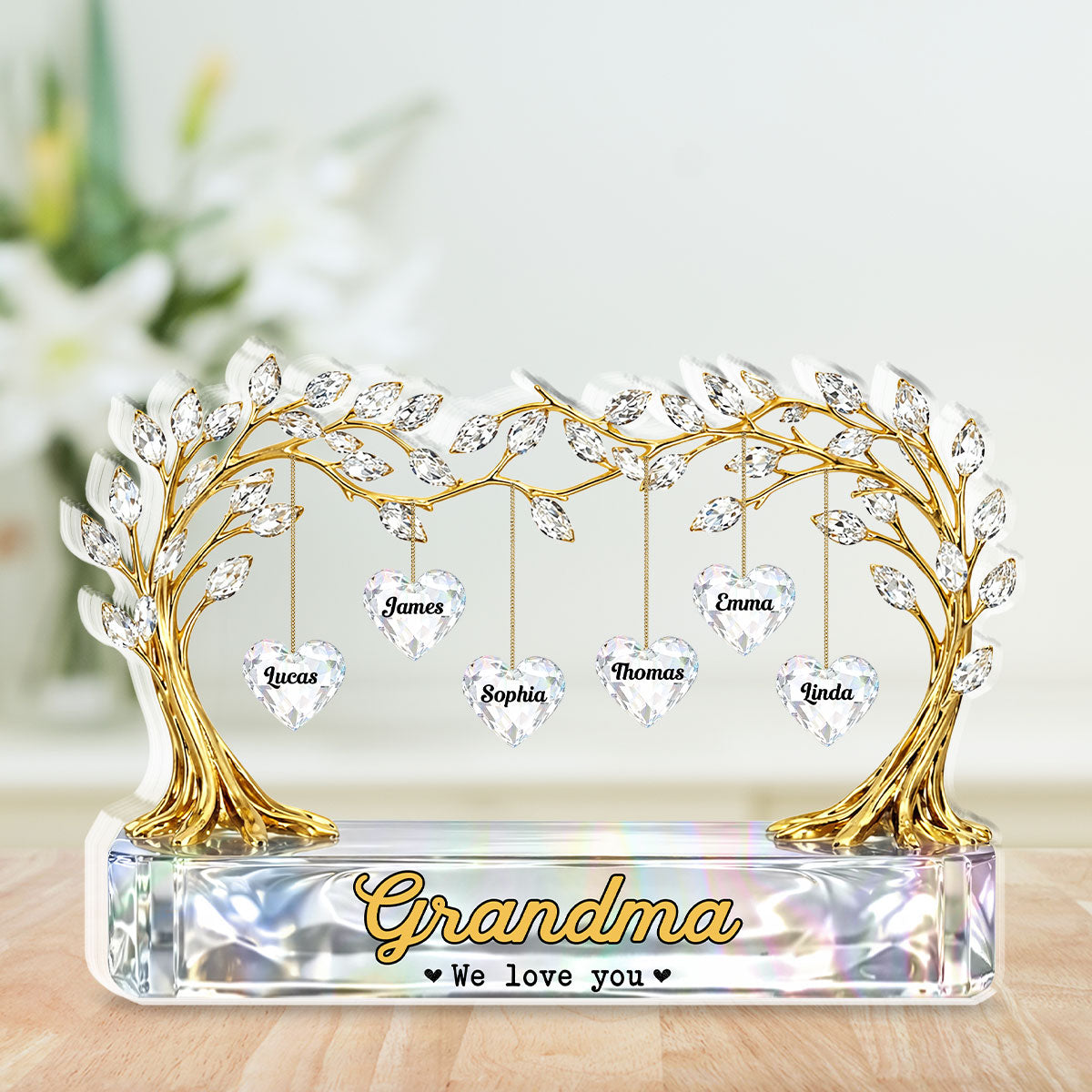 Custom Mother's Day Decor, Gift for Mom & Grandma • We Love You - Personalized Acrylic Plaque
