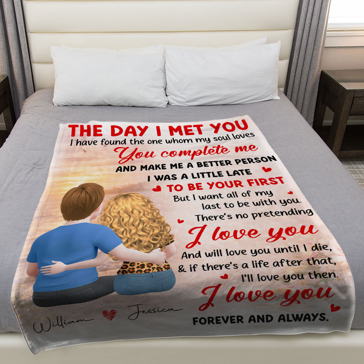 The Love That Found Me - Personalized Fleece Blanket