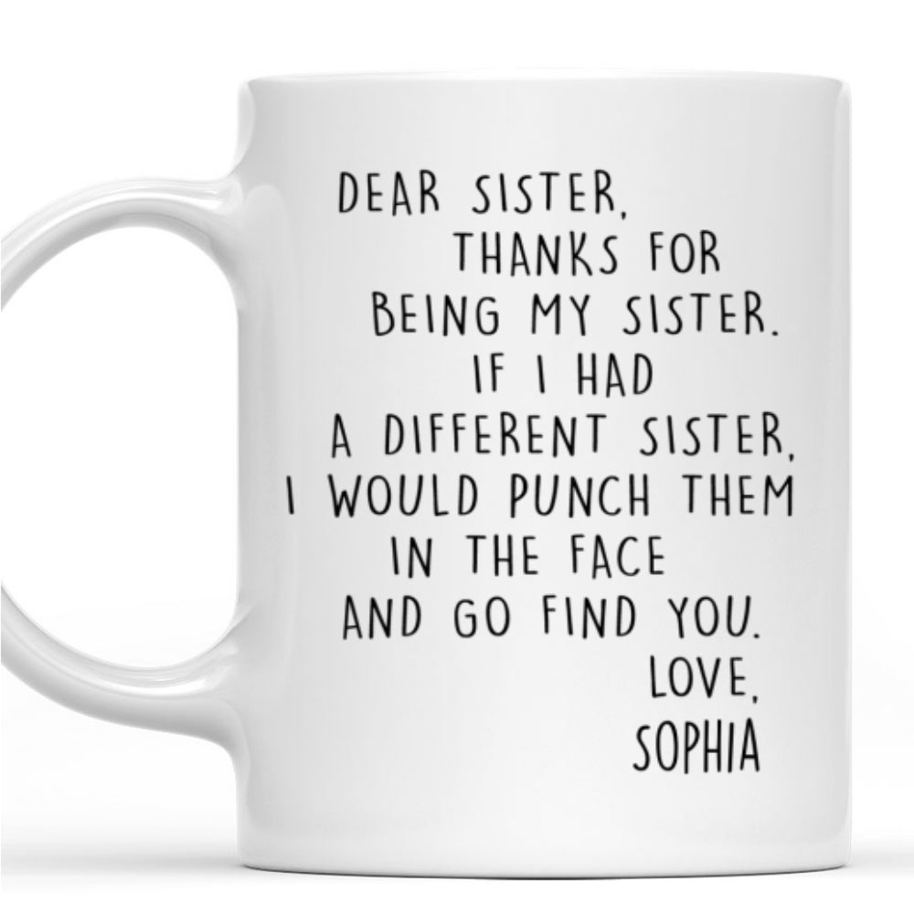 Custom Best Friend, Christmas & Birthday Friendship Keepsake Gift • If I Had A Different Bestie - Personalized Coffee Mug