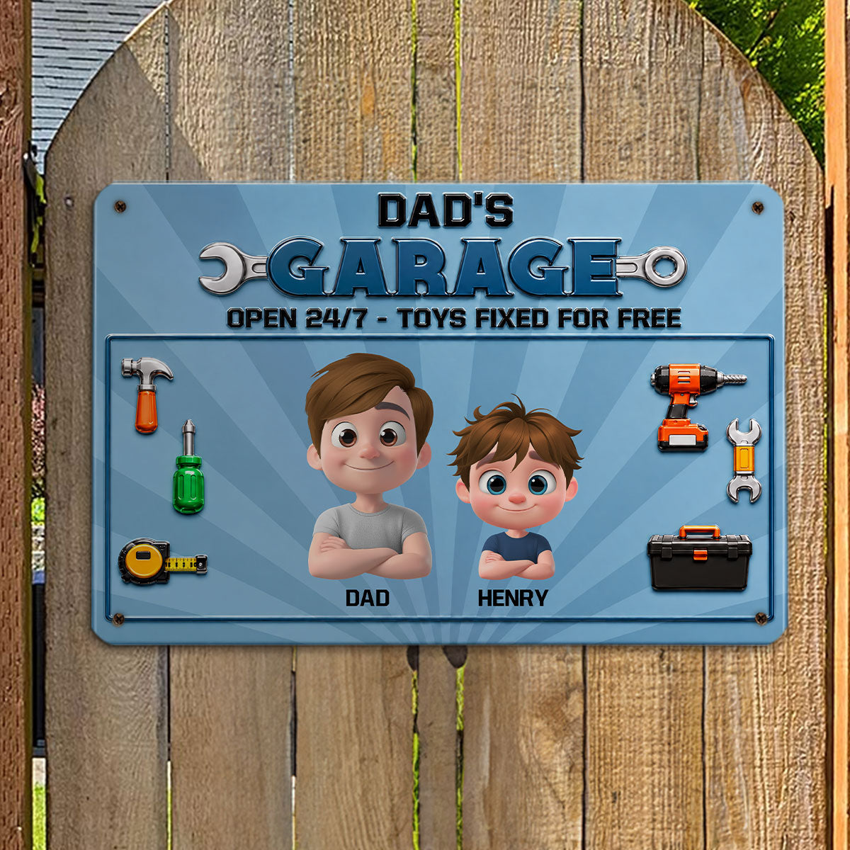 Custom Home & Wall Decor, Birthday & Christmas Gift • Open Only For My Kids - Personalized 3D Inflated Effect Metal Sign