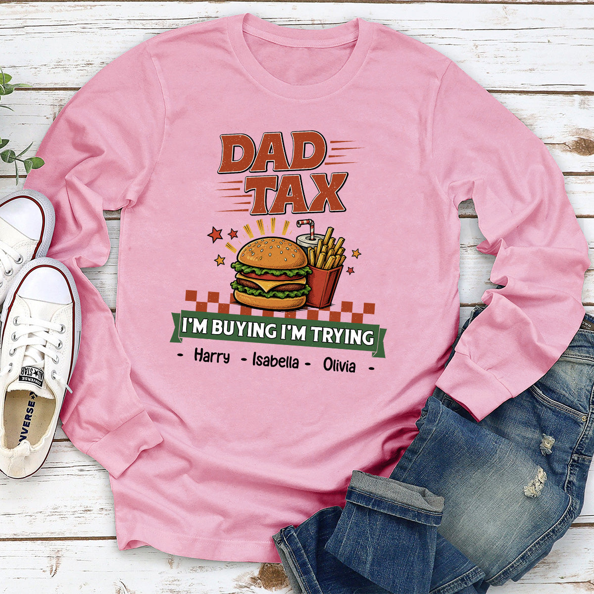 Custom Father's Day, Special Gift for Dad & Grandpa • I Am Buying I Am Trying - Personalized Shirt
