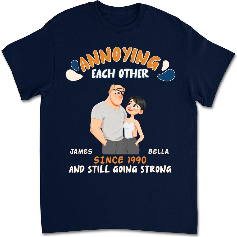 Custom Anniversary Keepsake Gifts For Couple • Caricature Love Couple - Personalized Shirt