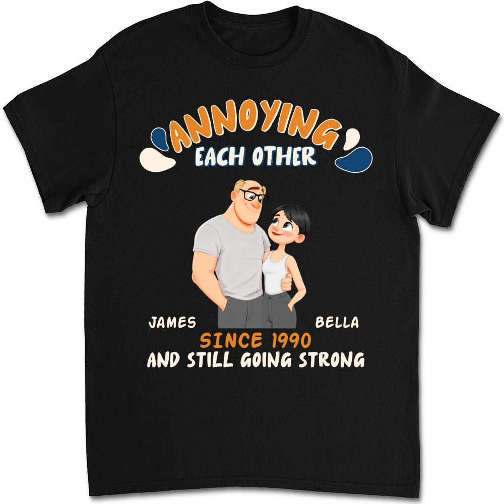 Custom Anniversary Keepsake Gifts For Couple • Caricature Love Couple - Personalized Shirt