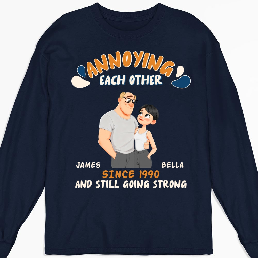 Custom Anniversary Keepsake Gifts For Couple • Caricature Love Couple - Personalized Shirt