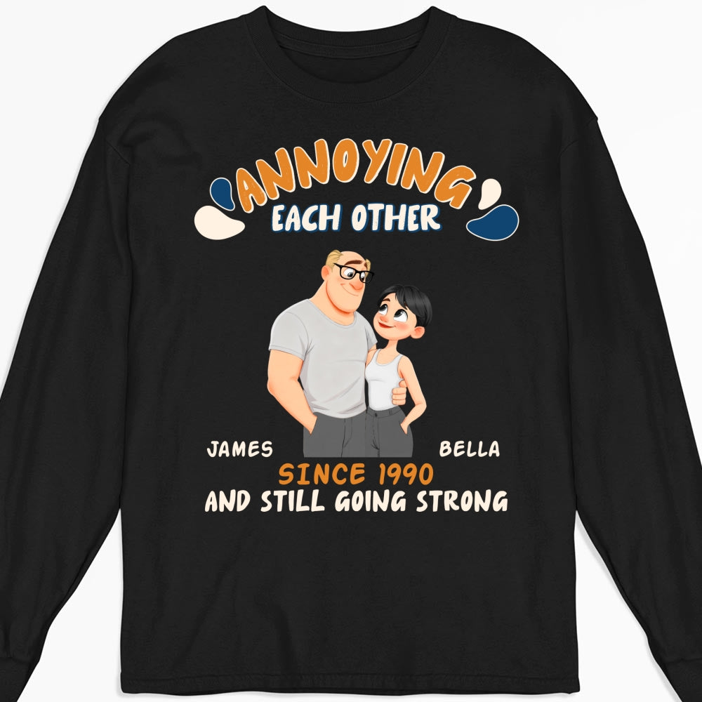 Custom Anniversary Keepsake Gifts For Couple • Caricature Love Couple - Personalized Shirt