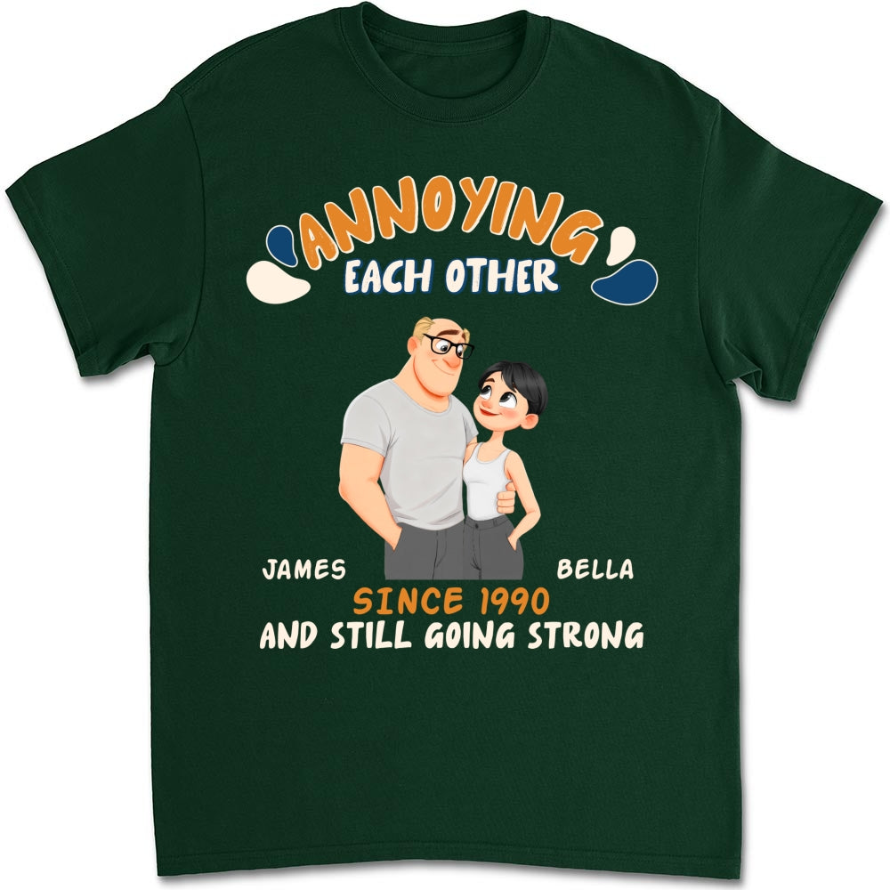 Custom Anniversary Keepsake Gifts For Couple • Caricature Love Couple - Personalized Shirt