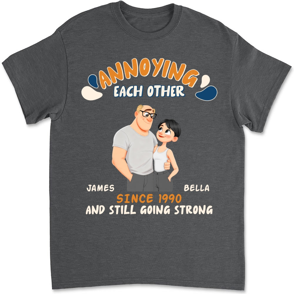 Custom Anniversary Keepsake Gifts For Couple • Caricature Love Couple - Personalized Shirt
