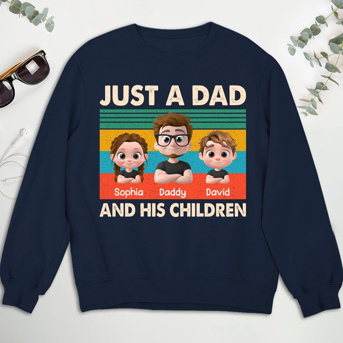 Custom Father's Day, Special Gift for Dad & Grandpa • Just A Dad And His Kid - Personalized Shirt