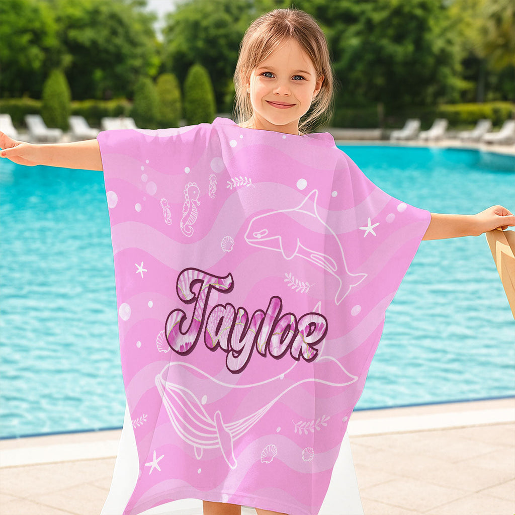 Baby Cotton Candy - Personalized Hooded Beach Towel