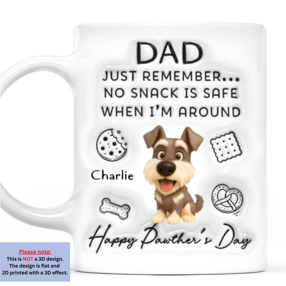 Custom Christmas & Birthday Keepsake Gift • The Snack Is Not Safe - Personalized 3D Inflated Effect Mug
