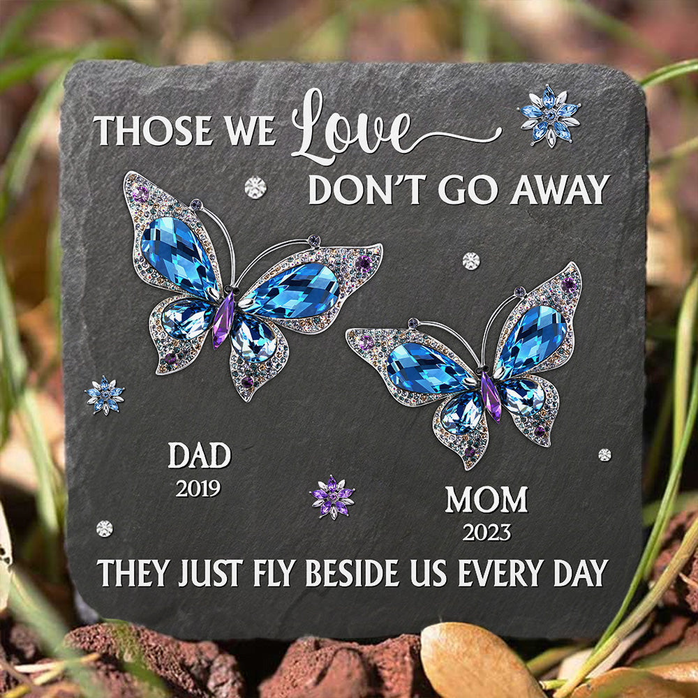 Those We Love Beside Us Every Day - Personalized Square Shaped Stone