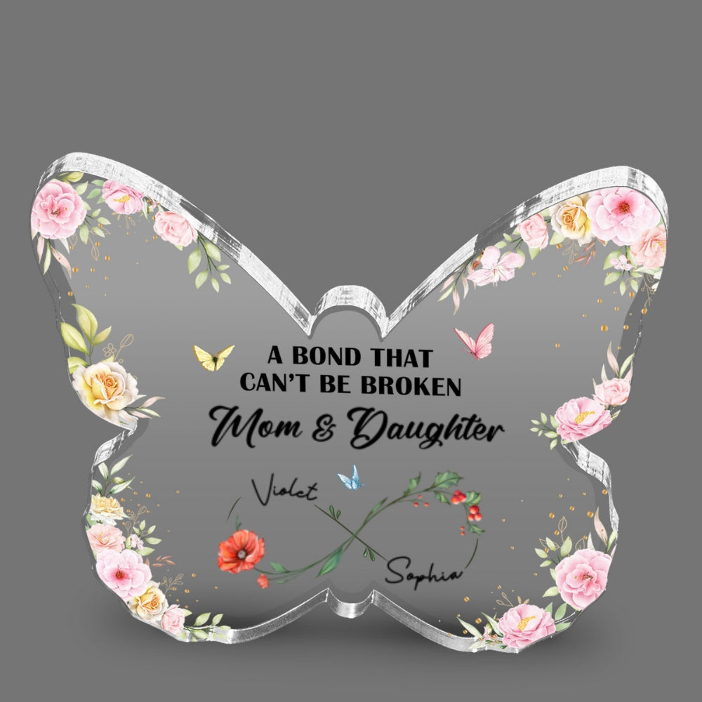 Custom Mother's Day Decor, Gift for Mom & Grandma • A Bond That Cant Be Broken - Personalized Acrylic Plaque